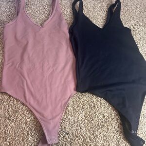 Abercrombie and Fitch Brown and Black Thong Bodysuit Bundle Size Small